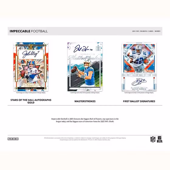 2025 Panini Impeccable Football NFL Hobby Box view 3
