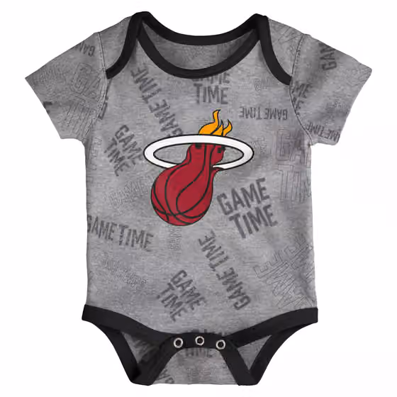 Miami Heat Game Time NBA Baby Bodysuit Set (3-Piece) view 4
