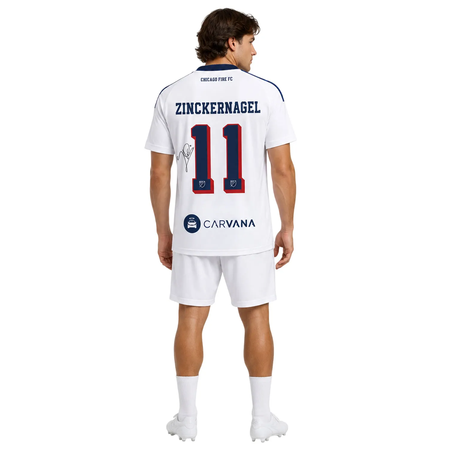 Philip Zinckernagel Chicago Fire White Jersey with Bold Team Crest