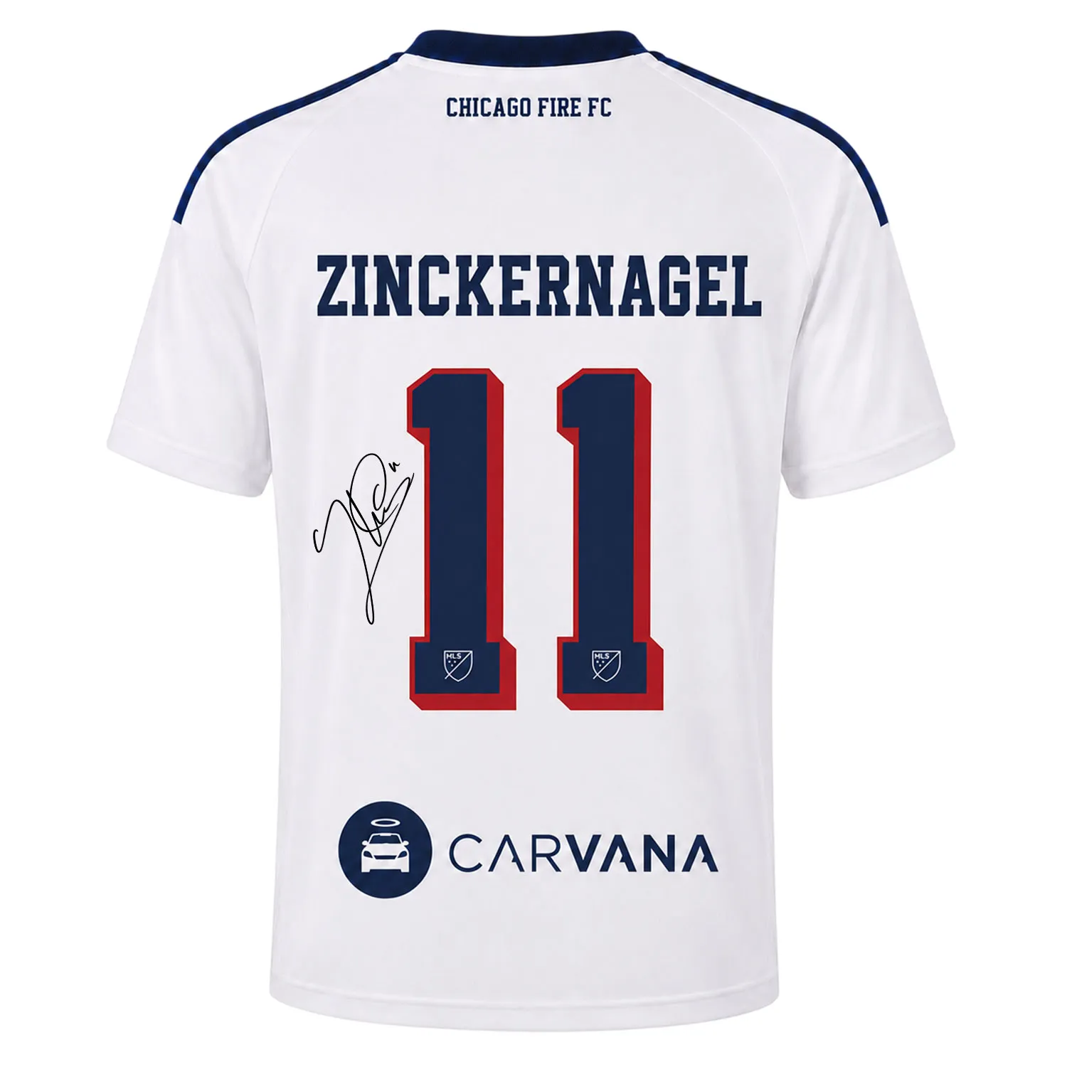 Philip Zinckernagel Chicago Fire White Jersey with Bold Team Crest