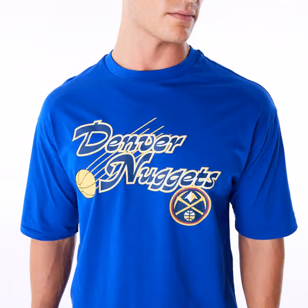 Denver Nuggets Script New Era Oversized NBA T-Shirt Blue view 5
