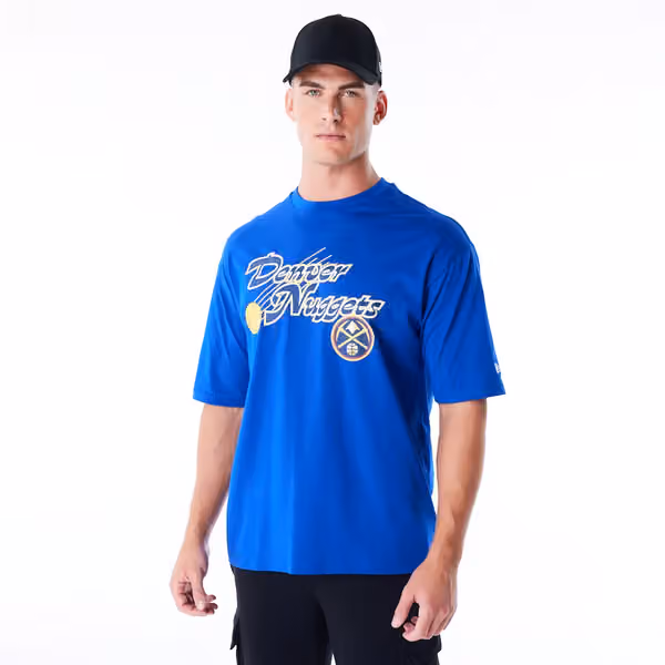 Denver Nuggets Script New Era Oversized NBA T-Shirt Blue view 1