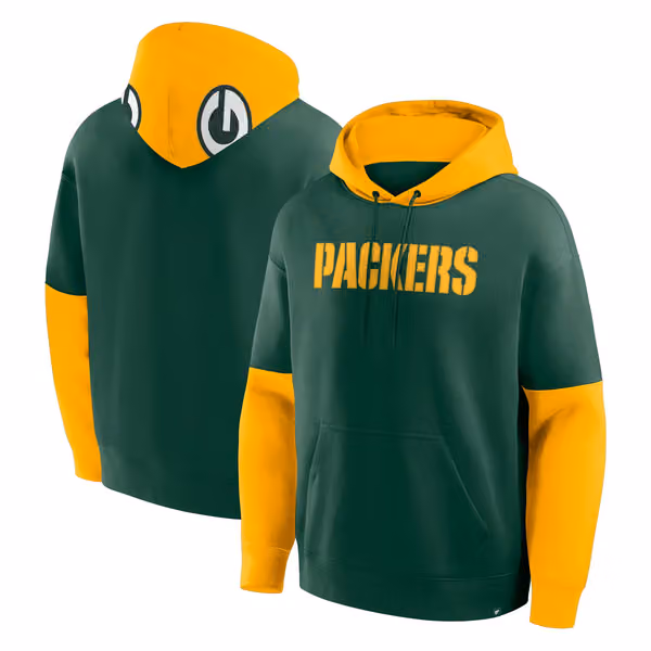 Green Bay Packers NFL Helmet Hoodie view 1