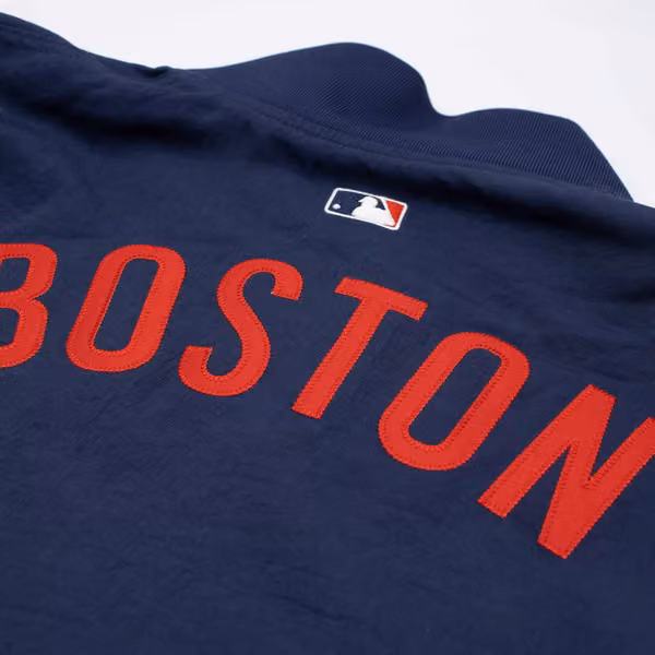 Boston Red Sox 2026 MLB Authentic Dugout Bomber Jacket Navy view 7