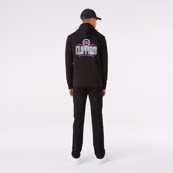 Los Angeles Clippers Neon Logo New Era NBA Hoodie Black view 3