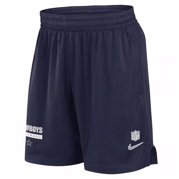 Dallas Cowboys 2024 NFL Sideline Mesh Nike Dri-FIT Shorts Navy view 1