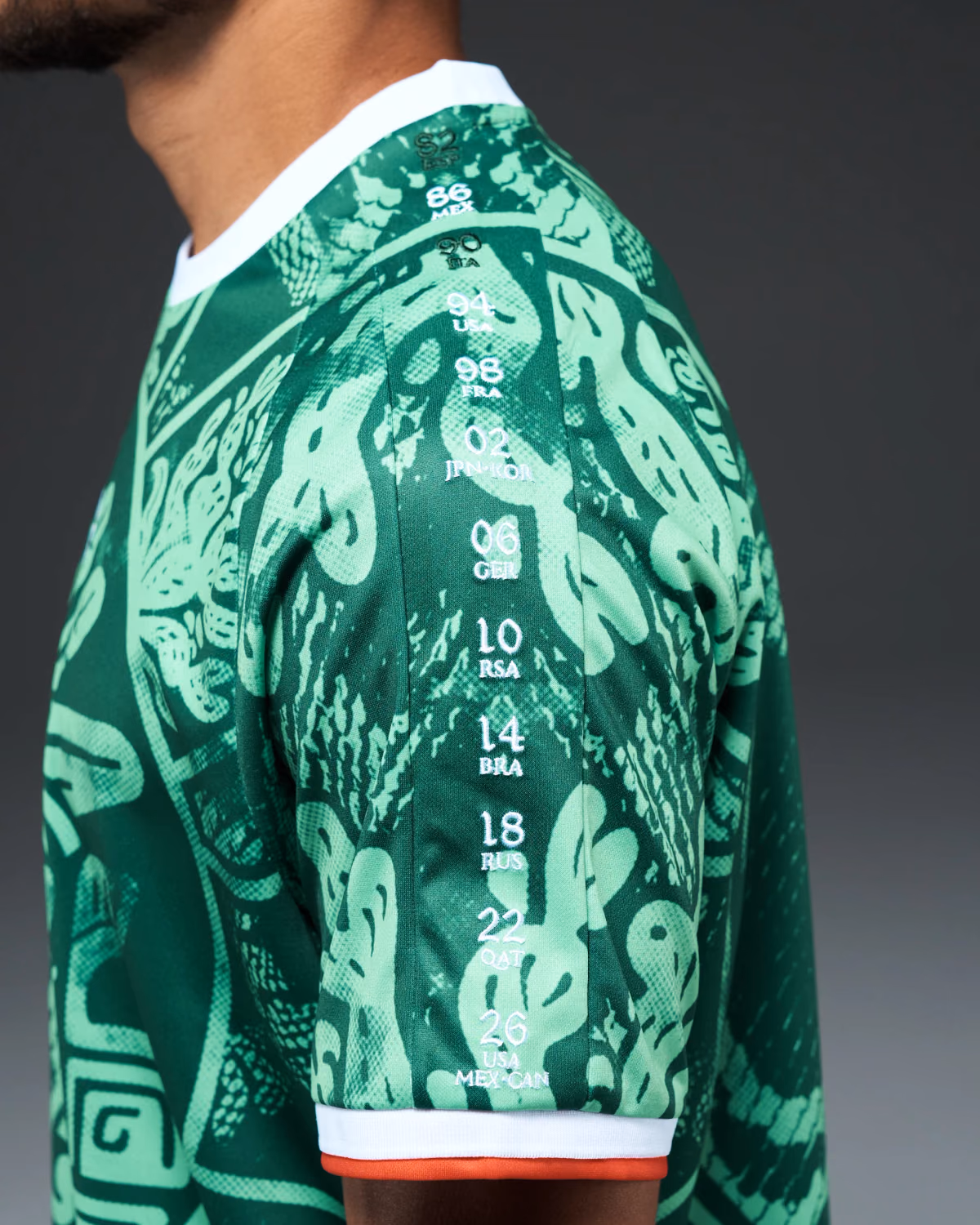 Jersevo Custom Personalized Mexico Heritage Jersey (2026WC Edition) - Pre-Order 4 (Mid September) left sleeve detail