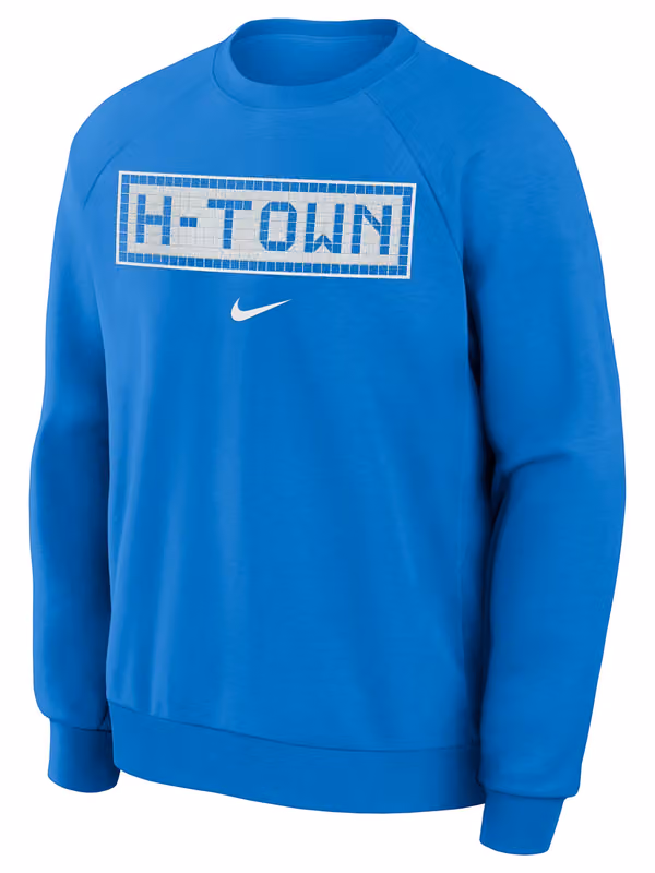 Houston Texans 2026 NFL Rivalries Dri-FIT Crewneck Pullover Blue view 2