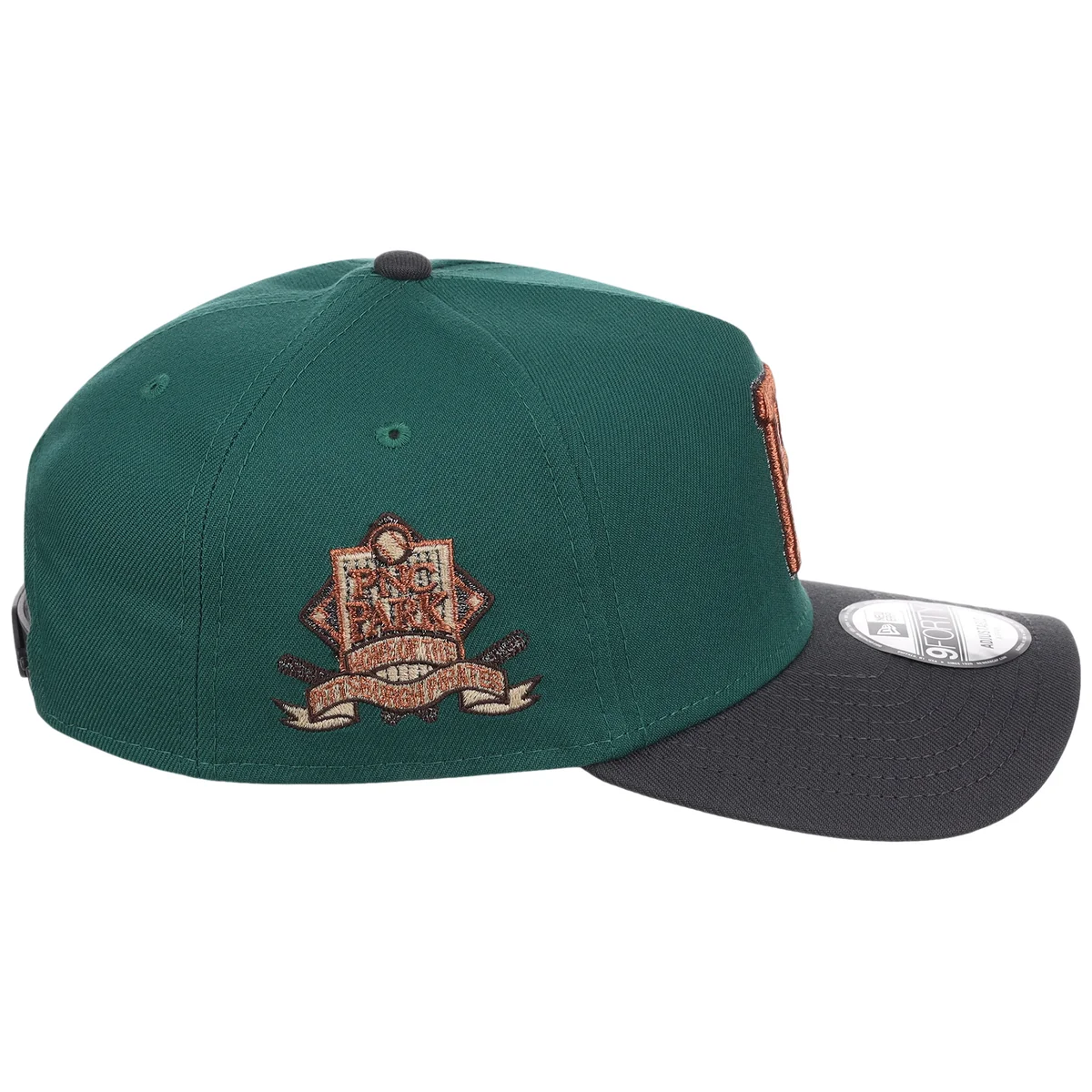 Pittsburgh Pirates MLB Emerald Graphite New Era 9FORTY detail view