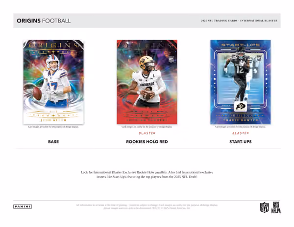 2025 Panini Origins Football NFL International Blaster Box view 2