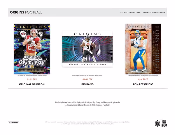 2025 Panini Origins Football NFL International Blaster Box view 3
