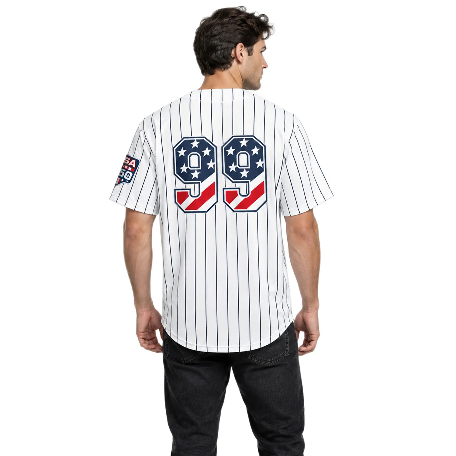 Fourth of July Aaron Judge Yankees Jersey Bold White Home USA 250 Style