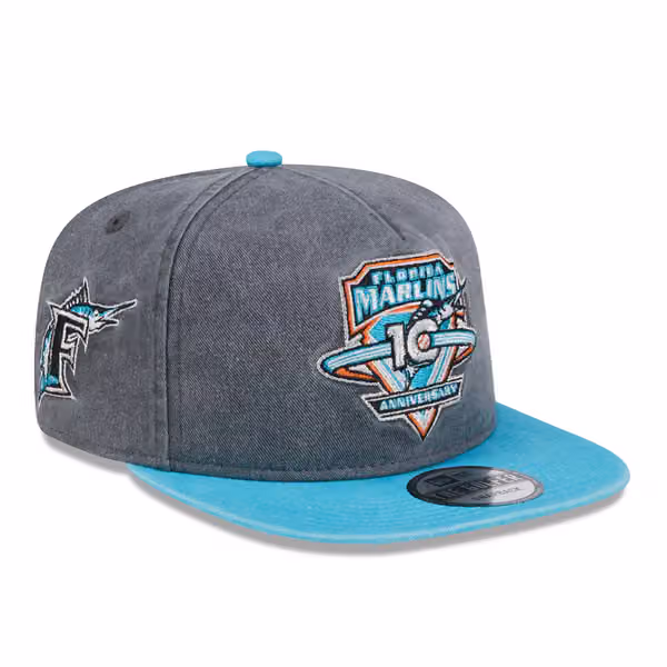Miami Marlins 10th Anniversary Pigment Dyed New Era Golfer Snapback MLB Cap product photo
