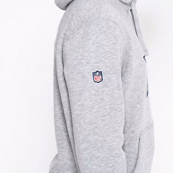 Dallas Cowboys Logo Hoodie New Era NFL Sweatshirt Grey view 3