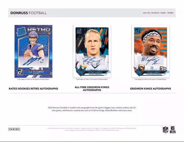2024 Panini Donruss NFL Football Hobby Box view 3
