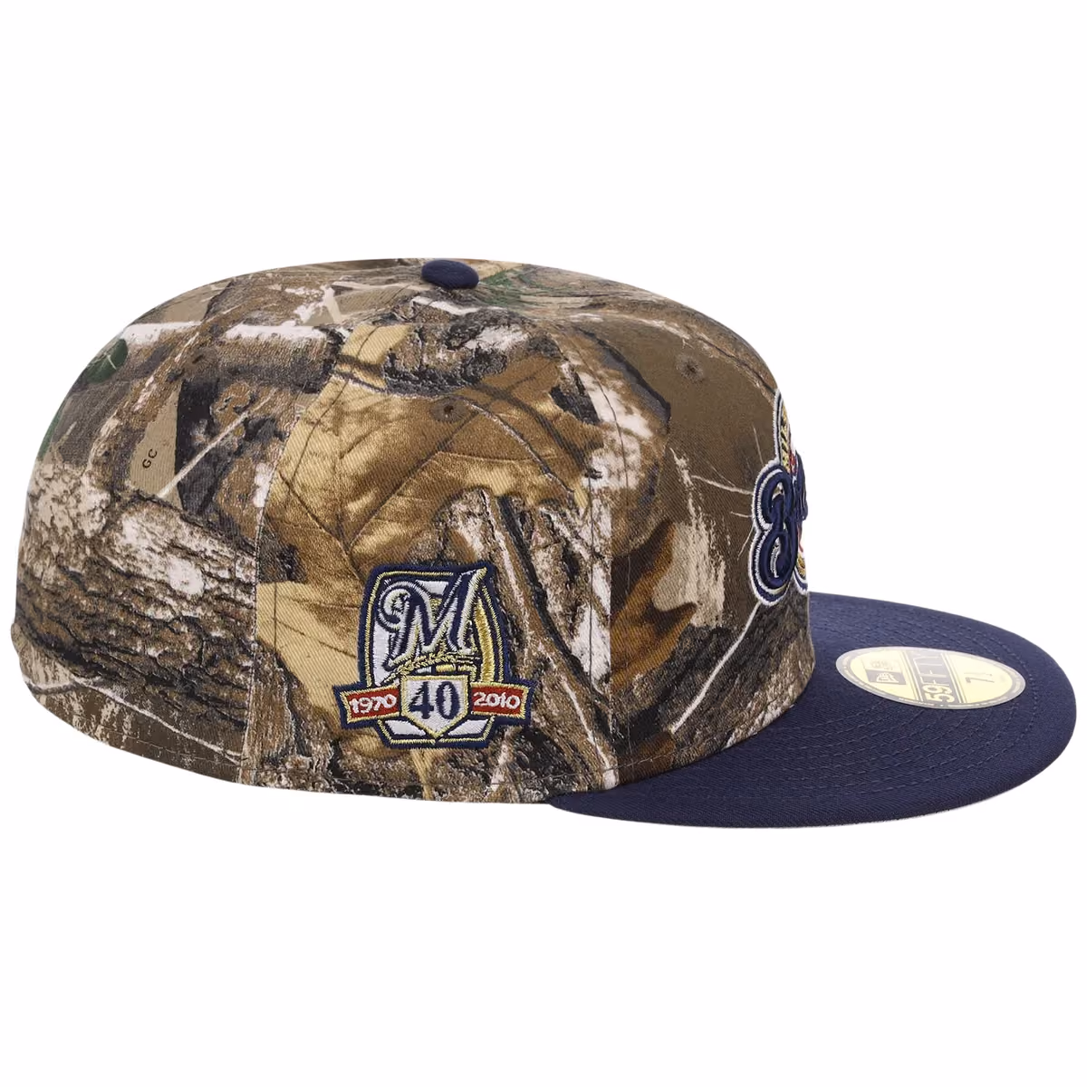 Milwaukee Brewers MLB Realtree OTC New Era 59FIFTY detail view
