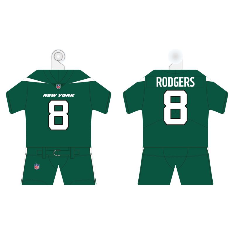 Aaron Rodgers New York Jets NFL Mini Car Jersey Kit view 1