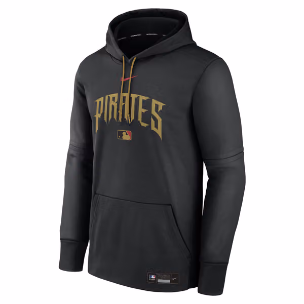 Pittsburgh Pirates City Connect 2026 MLB Authentic Therma Hoodie Black view 2
