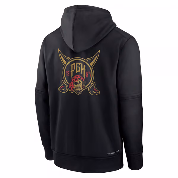 Pittsburgh Pirates City Connect 2026 MLB Authentic Therma Hoodie Black view 3