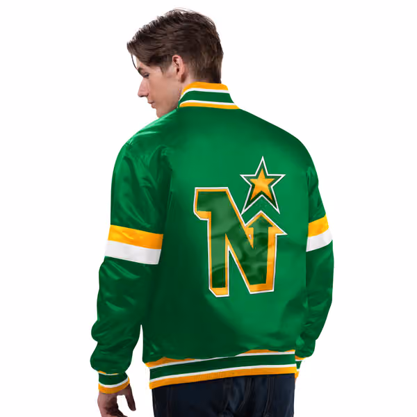 Minnesota North Stars Starter Vintage Diveplay NHL Varsity Jacket view 1