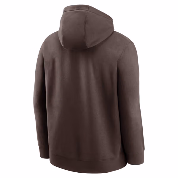 San Diego Padres Alternate Logo Nike Club Fleece MLB Hoodie Brown view 2