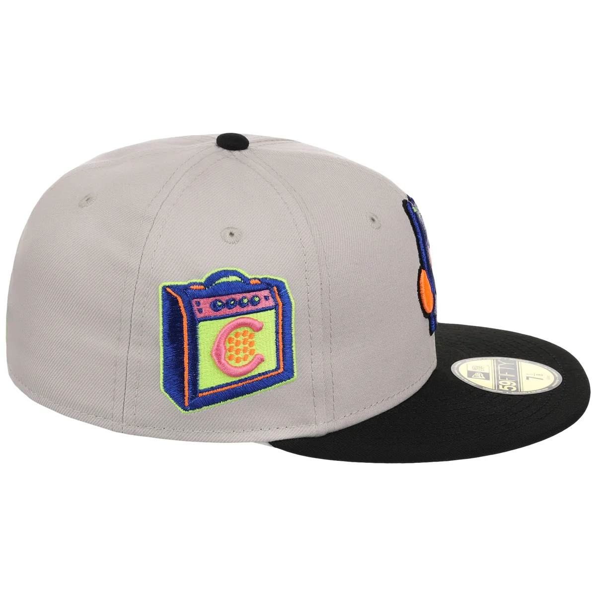 Chicago Cubs MLB Main Stage Stone Neon New Era 59FIFTY detail view