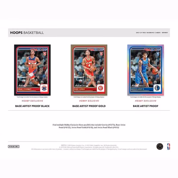 2023/24 Panini NBA Hoops Basketball Hobby Box view 5