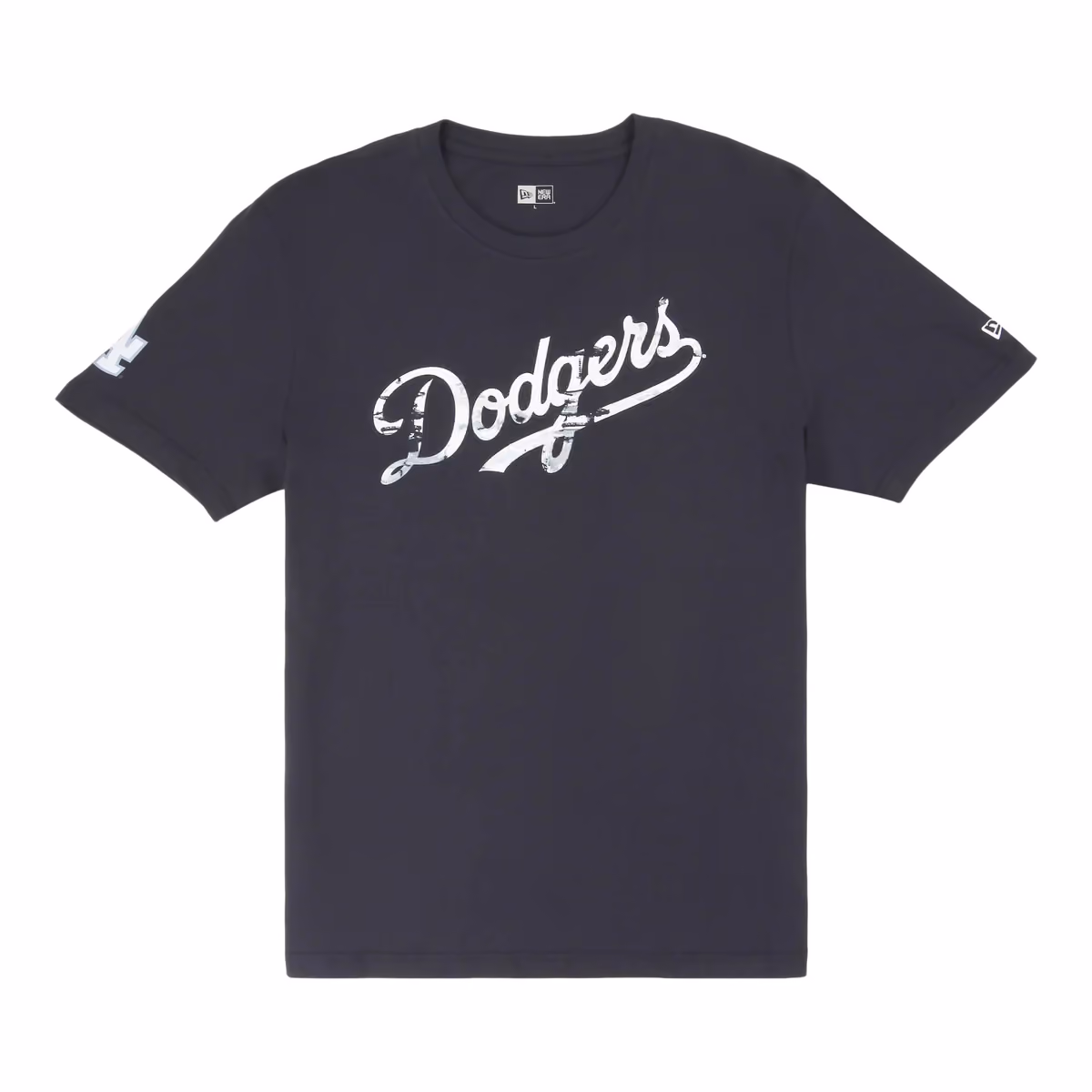 Los Angeles Dodgers Pacific Canvas New Era T-Shirt (Navy Blue) front view