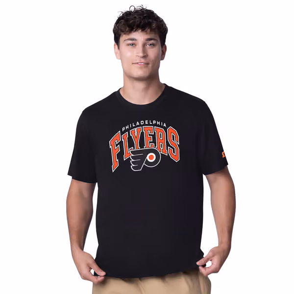 Philadelphia Flyers Starter Drop The Puck NHL T-Shirt Black view 1