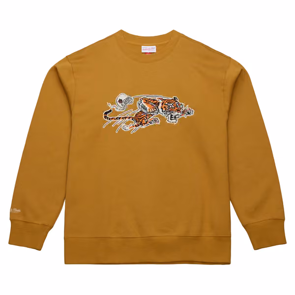 Cincinnati Bengals Mitchell & Ness NFL Dusted Crew Pullover view 1