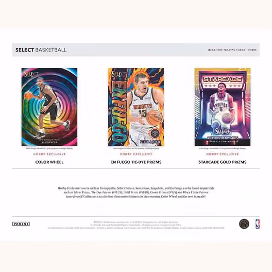 2023/24 Panini Select Basketball NBA Hobby Box view 4