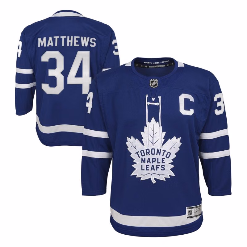 Auston Matthews #34 Toronto Maple Leafs Premier NHL Jersey Blue (YOUTH) view 1
