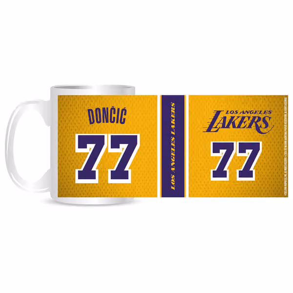 Luka Dončić #77 Los Angeles Lakers NBA Mug (330 ml) view 1