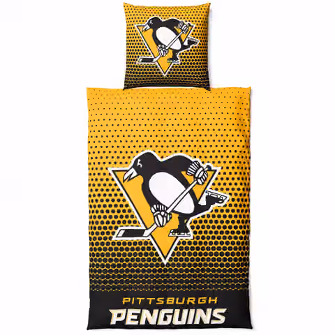 Pittsburgh Penguins Dots NHL Bedding Set view 1