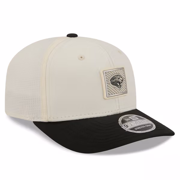 Jacksonville Jaguars 2026 NFL Training Camp Historic Logo 9SEVENTY Stretch-Snap Cap Cream/Black product photo
