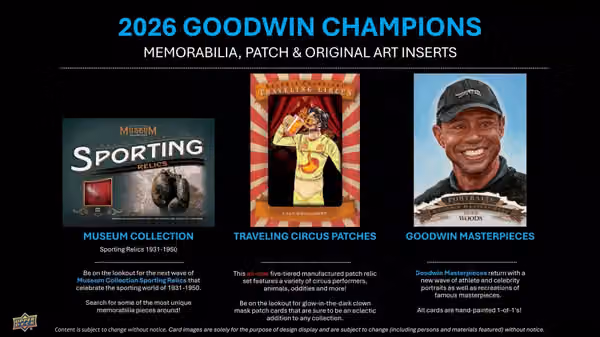2026 Upper Deck Goodwin Champions Hobby Box view 3