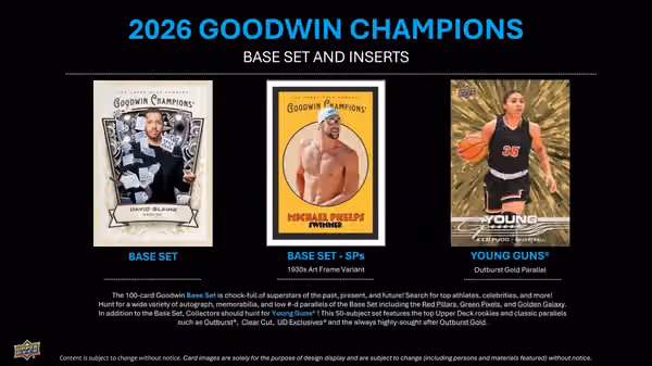2026 Upper Deck Goodwin Champions Hobby Box view 2