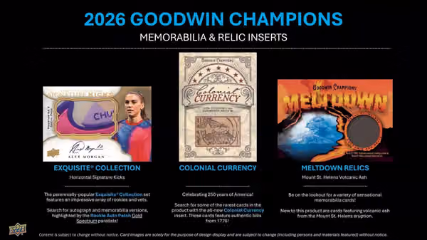 2026 Upper Deck Goodwin Champions Hobby Box view 4