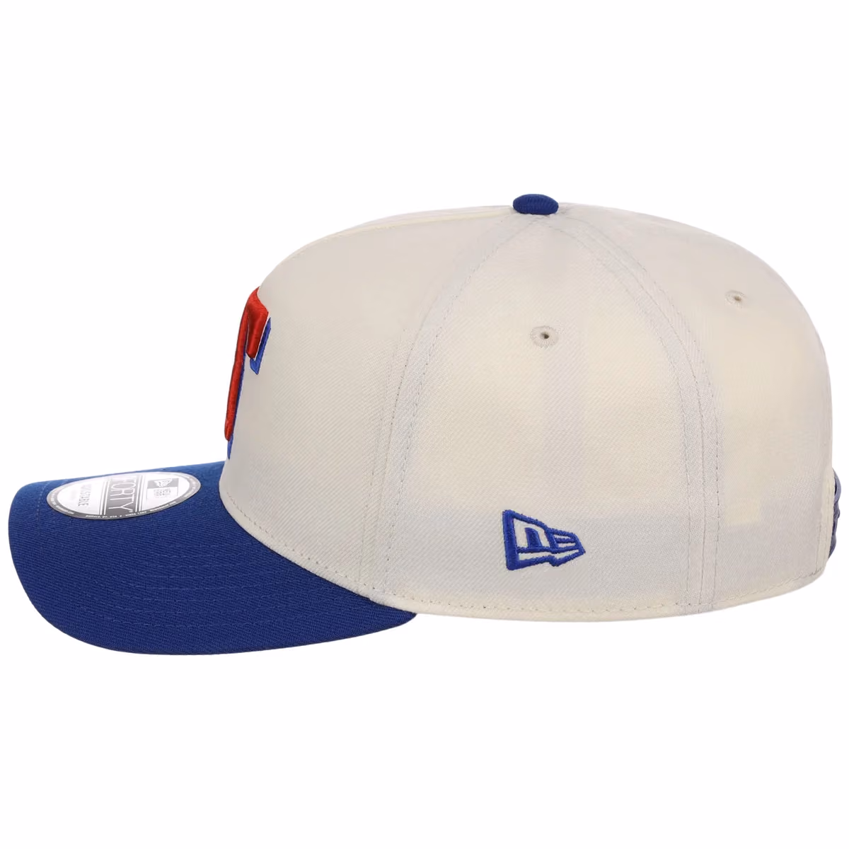 Texas Rangers MLB Chrome OTC New Era 9FORTY A-Frame detail view
