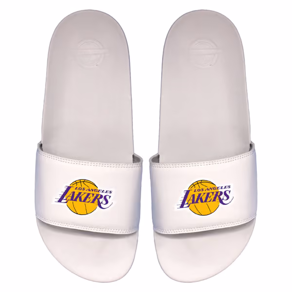 Los Angeles Lakers Primary Logo ISlide NBA Gel Slides White view 1