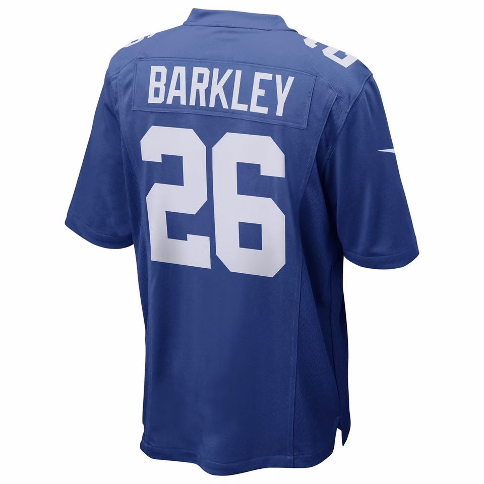 Saquon Barkley #26 New York Giants Game Football NFL Jersey Blue view 3