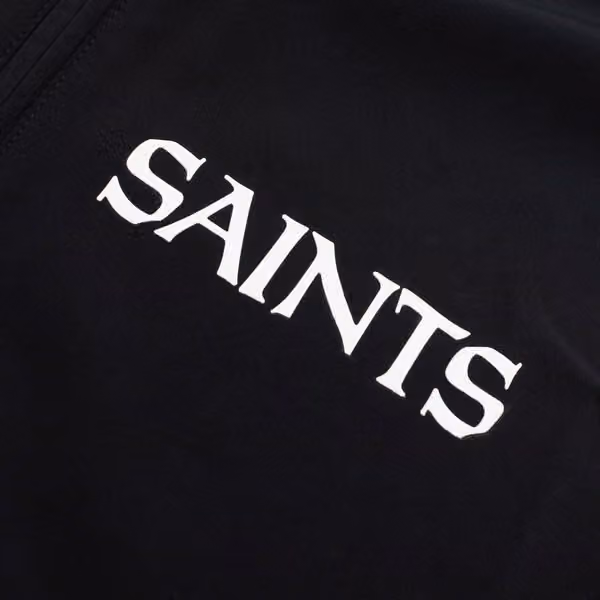 New Orleans Saints 2024 NFL Sideline Pre-Game Nike Lightweight Player Jacket Black view 4