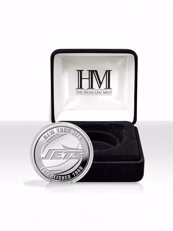 New York Jets Silver Plated 2026 NFL Game Flip Coin view 2