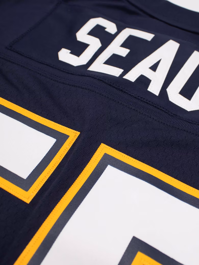 Junior Seau #55 San Diego Chargers 1994 Legacy Throwback NFL Jersey Navy view 5