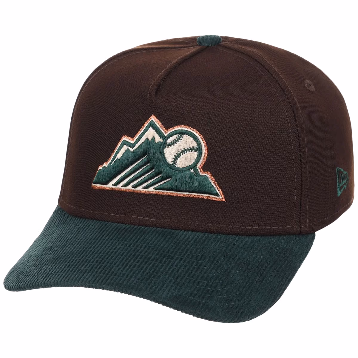 Colorado Rockies MLB Forest Ember New Era 9FORTY A-Frame detail view
