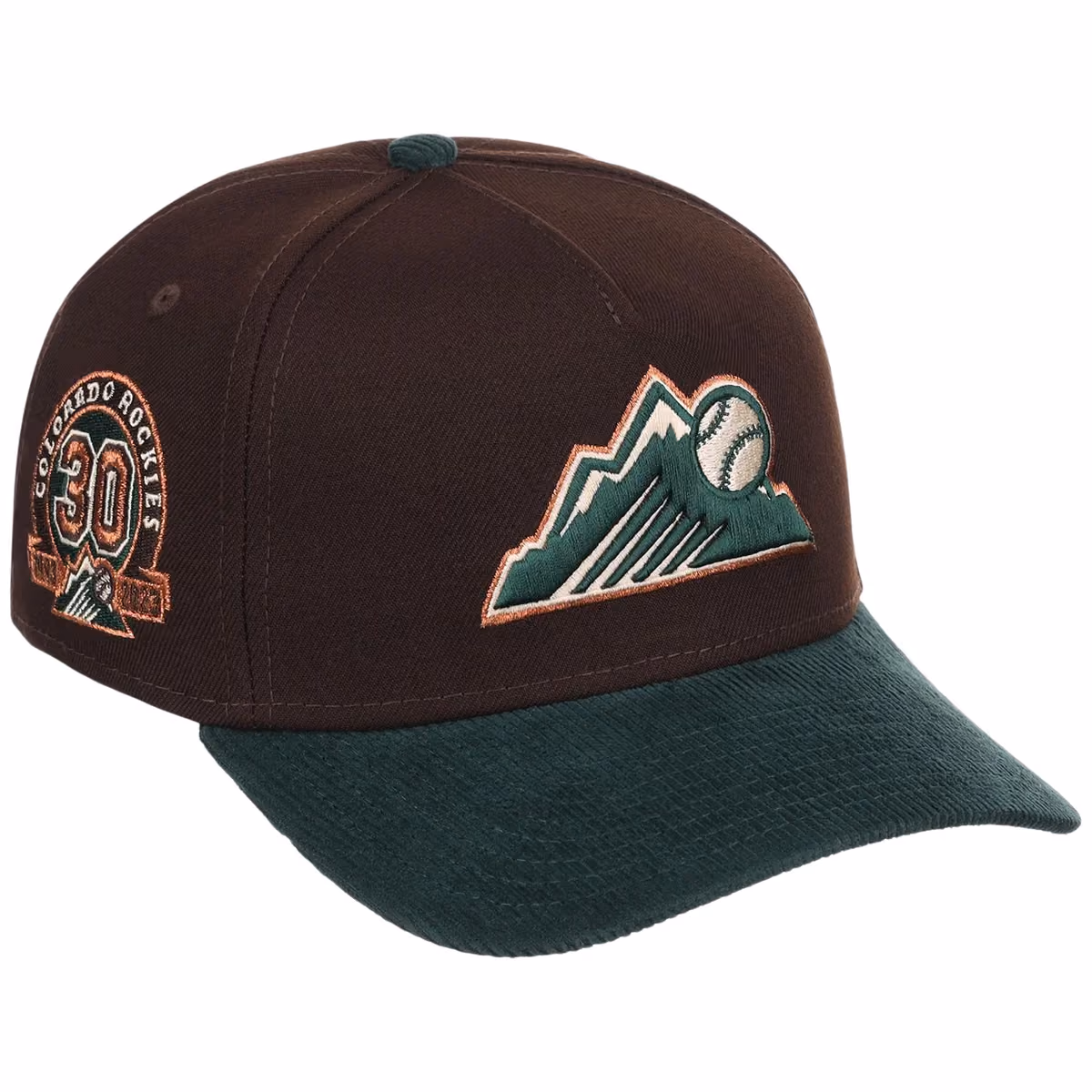 Colorado Rockies MLB Forest Ember New Era 9FORTY A-Frame front view