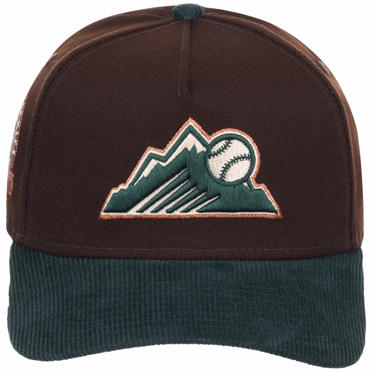 Colorado Rockies MLB Forest Ember New Era 9FORTY A-Frame detail view