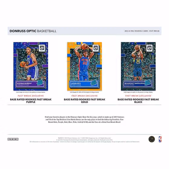 2022/23 Panini Donruss Optic Fast Break Basketball NBA Box view 3
