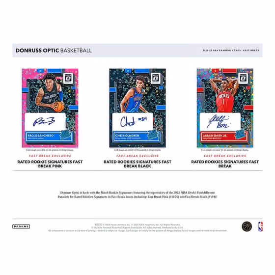 2022/23 Panini Donruss Optic Fast Break Basketball NBA Box view 2