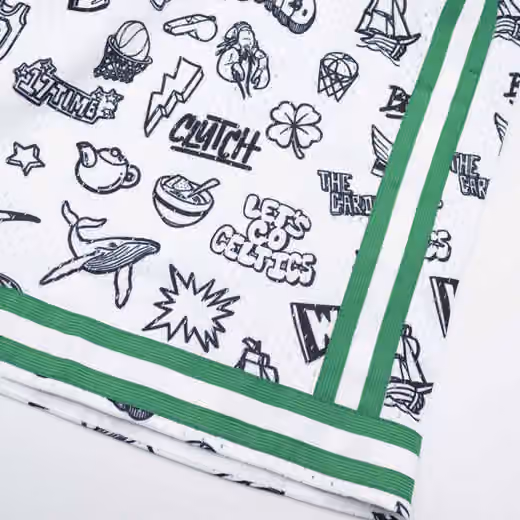 Boston Celtics Doodle Mitchell & Ness Swingman NBA Shorts view 3